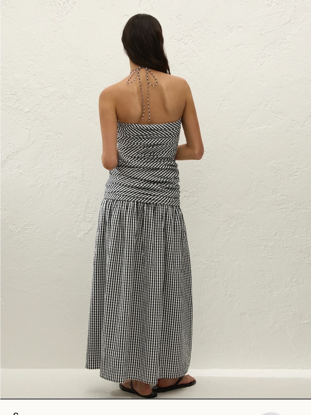 Faithfull the Brand Black and White Gingham Maxi Dress - Picture 5 of 10